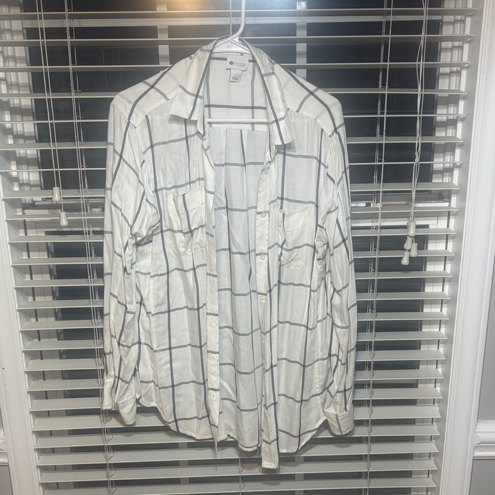 STYLUS White and Black Checkered Shirt